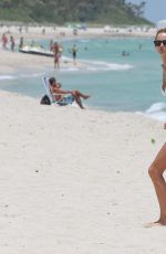 KAROLINA KURKOVA in Bikini on the Beach in Miami 02/19/2017