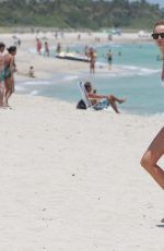 KAROLINA KURKOVA in Bikini on the Beach in Miami 02/19/2017