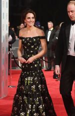 KATE MIDDLETON at Bafta 2017 Awards in London 02/12/2017