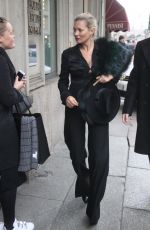 KATE MOSS Out and About in Milan 02/27/2017