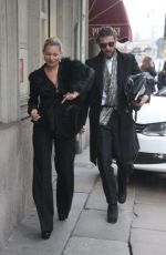 KATE MOSS Out and About in Milan 02/27/2017