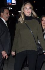 KATE UPTON Leaves Late Show with Stephen Colbert in New York 02/21/2017