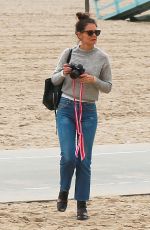 KATIE HOLMES on the Beach in Santa Monica 02/05/2017 