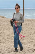 KATIE HOLMES on the Beach in Santa Monica 02/05/2017 