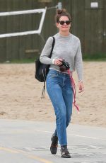 KATIE HOLMES on the Beach in Santa Monica 02/05/2017 