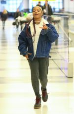 KEKE PALMER at JFK Airport in New York 02/09/2017
