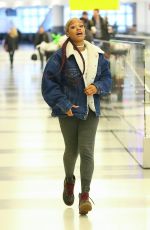 KEKE PALMER at JFK Airport in New York 02/09/2017