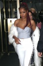 KEKE PALMER Night Out in New York 01/31/2017