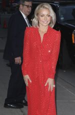 KELLY RIPA Arrives at The Late Show With Stephen Colbert in New York 02/22/2017