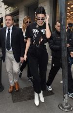 KENDALL JENNER Leves Her Hotel in Milan 02/24/2017