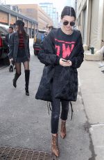 KENDALL JENNER Out and About in New York 02/15/2017