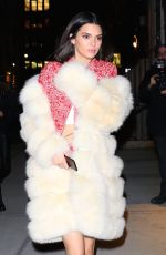KENDALL JENNER Out for Dinner in New York 02/14/2017