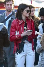 KENDALL JENNER Shopping in Portobello Road Market in Notting Hill 02/18/2017