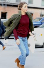 KERI RUSSELL Out and About in New York 02/02/2017