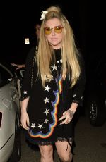 KESHA SEBERT Arrives at CAA Pre-Grammy Party in West Hollywood 02/11/2017