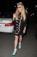 KESHA SEBERT Arrives at CAA Pre-Grammy Party in West Hollywood 02/11/2017