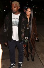 KIM KARDASHIAN and Kanye West Out for Dinner in Los Angeles 02/18/2017