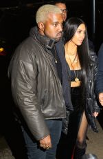 KIM KARDASHIAN and Kanye West Out for Dinner in New York 02/14/2017
