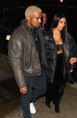 KIM KARDASHIAN and Kanye West Out for Dinner in New York 02/14/2017