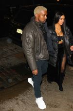 KIM KARDASHIAN and Kanye West Out for Dinner in New York 02/14/2017