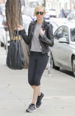 KIMBERLY STEWART in Leggings Out Shopping in West Hollywood 02/19/2017
