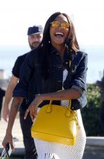 JOURDAN DUNN on the Set of a Photoshoot on Venice Beach 01/31/2017