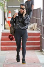 KOURTNEY KARDASHIAN in Tights Leaves a Gym in Calabasas 02/10/2017