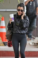 KOURTNEY KARDASHIAN in Tights Leaves a Gym in Calabasas 02/10/2017