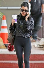 KOURTNEY KARDASHIAN in Tights Leaves a Gym in Calabasas 02/10/2017