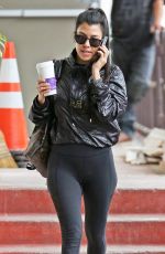 KOURTNEY KARDASHIAN in Tights Leaves a Gym in Calabasas 02/10/2017