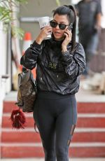 KOURTNEY KARDASHIAN in Tights Leaves a Gym in Calabasas 02/10/2017