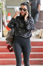 KOURTNEY KARDASHIAN in Tights Leaves a Gym in Calabasas 02/10/2017