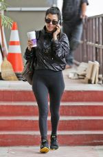 KOURTNEY KARDASHIAN in Tights Leaves a Gym in Calabasas 02/10/2017