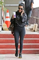 KOURTNEY KARDASHIAN in Tights Leaves a Gym in Calabasas 02/10/2017
