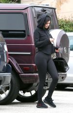 KYLIE JENNER in Tights Out for Lunch at Kabuki Sushi in Los Angeles 02/20/2017