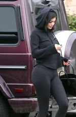 KYLIE JENNER in Tights Out for Lunch at Kabuki Sushi in Los Angeles 02/20/2017