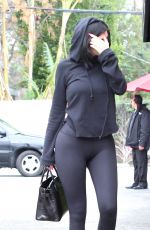 KYLIE JENNER in Tights Out for Lunch at Kabuki Sushi in Los Angeles 02/20/2017