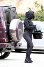 KYLIE JENNER in Tights Out for Lunch at Kabuki Sushi in Los Angeles 02/20/2017