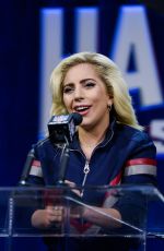 LADY GAGA at Pepsi Zero Sugar Super Bowl LI Halftime Show Press Conference in Houston 02/02/2017