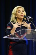 LADY GAGA at Pepsi Zero Sugar Super Bowl LI Halftime Show Press Conference in Houston 02/02/2017