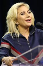 LADY GAGA at Pepsi Zero Sugar Super Bowl LI Halftime Show Press Conference in Houston 02/02/2017