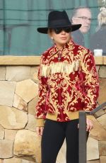 LADY GAGA  Leaves a Starbucks in Malibu 02/08/2017