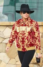 LADY GAGA  Leaves a Starbucks in Malibu 02/08/2017