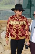 LADY GAGA  Leaves a Starbucks in Malibu 02/08/2017