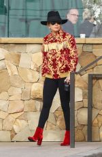 LADY GAGA  Leaves a Starbucks in Malibu 02/08/2017