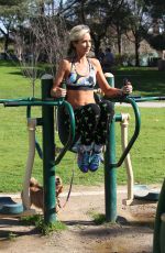 LADY VICTORIA HERVEY Working Out at a Park in West Hollywood 02/10/2017