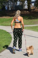 LADY VICTORIA HERVEY Working Out at a Park in West Hollywood 02/10/2017