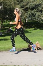 LADY VICTORIA HERVEY Working Out at a Park in West Hollywood 02/10/2017
