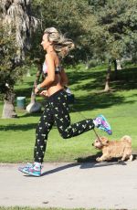 LADY VICTORIA HERVEY Working Out at a Park in West Hollywood 02/10/2017