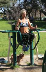 LADY VICTORIA HERVEY Working Out at a Park in West Hollywood 02/10/2017